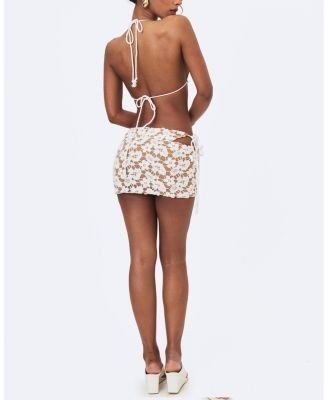 Miss Circle Leilani Floral Crochet Mini Skirt