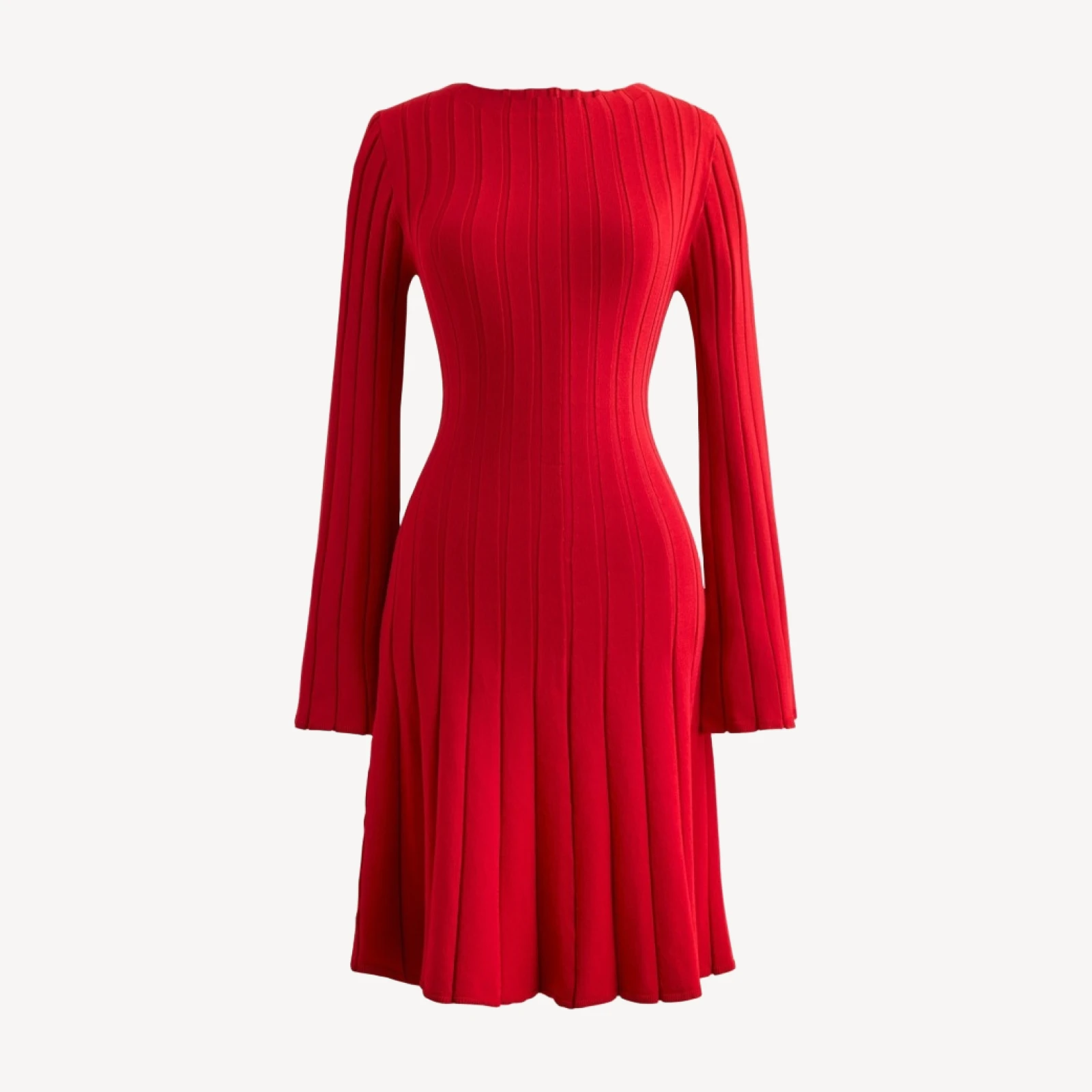 Rib-knit mini sweater-dress