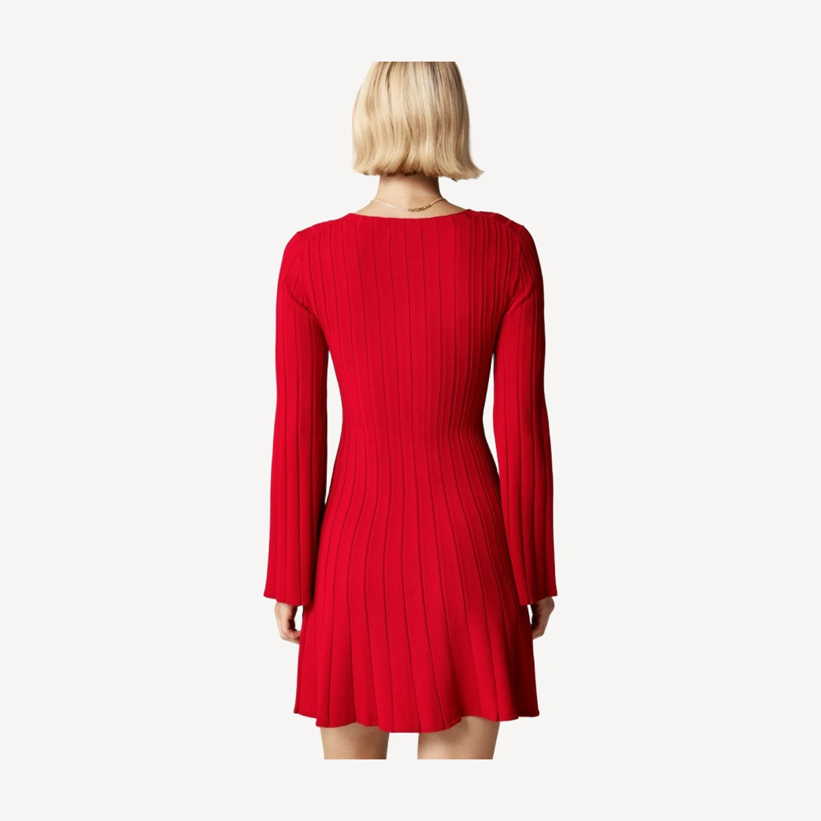 Rib-knit mini sweater-dress