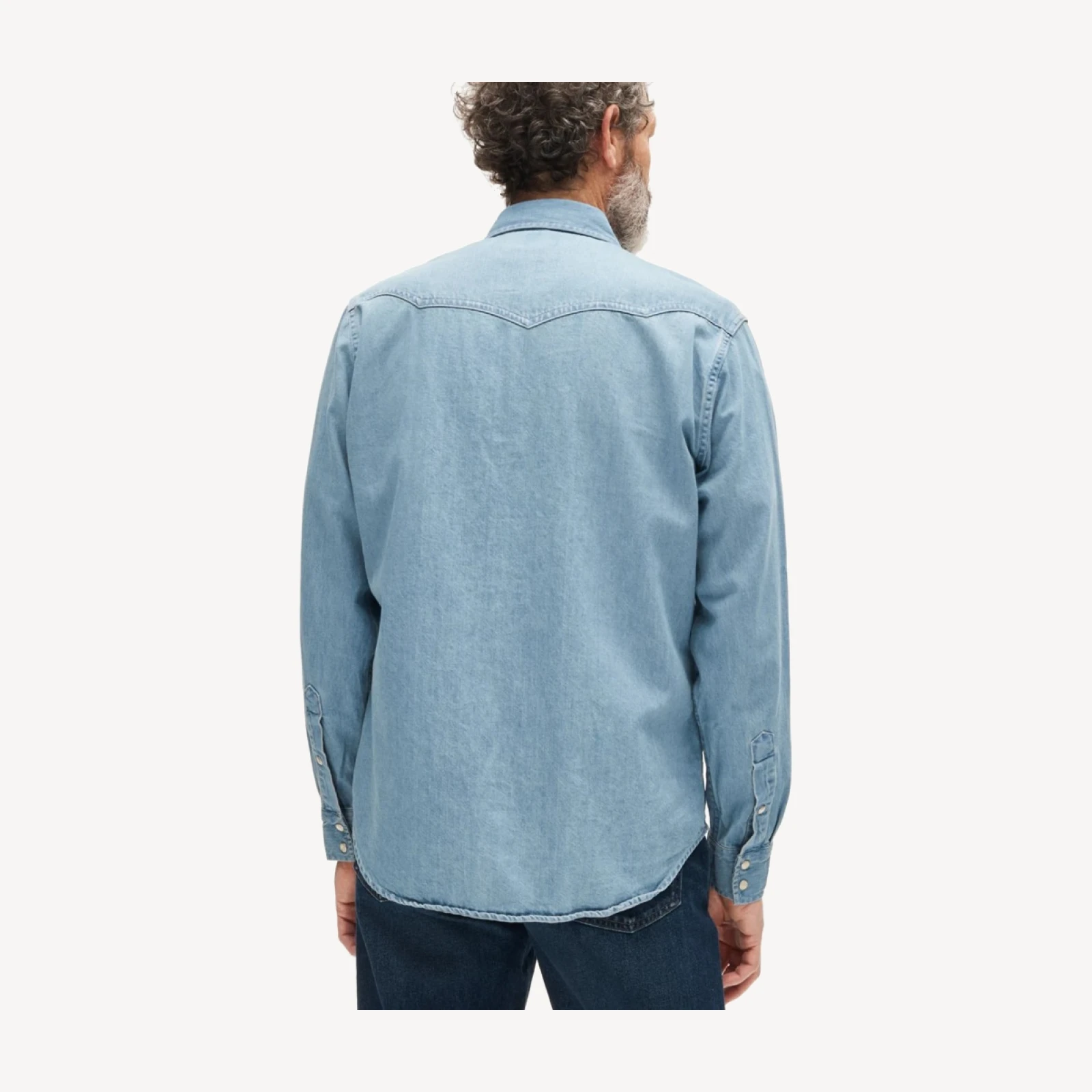 Midweight denim western shirt