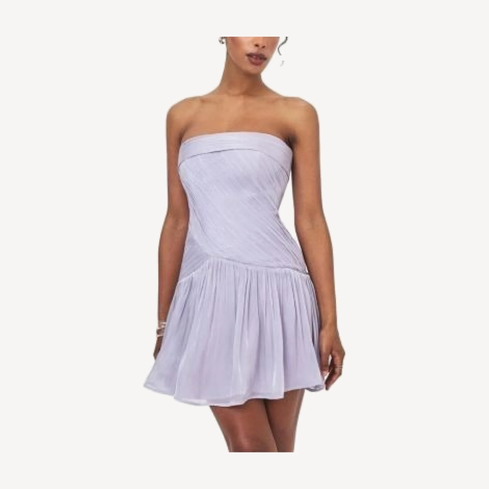 Miss Circle Yalena Crystal Organza Strapless Mini Dress