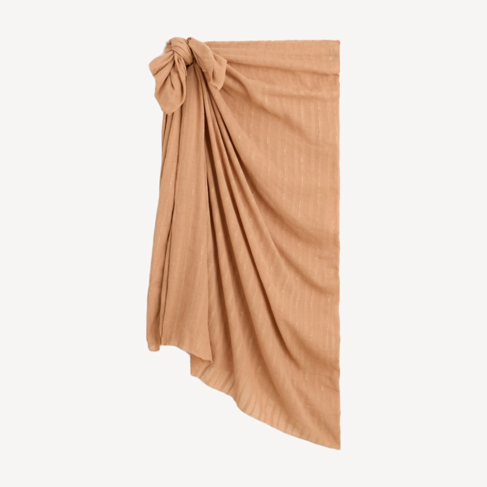 Cotton voile sarong with Lurex® metallic threads