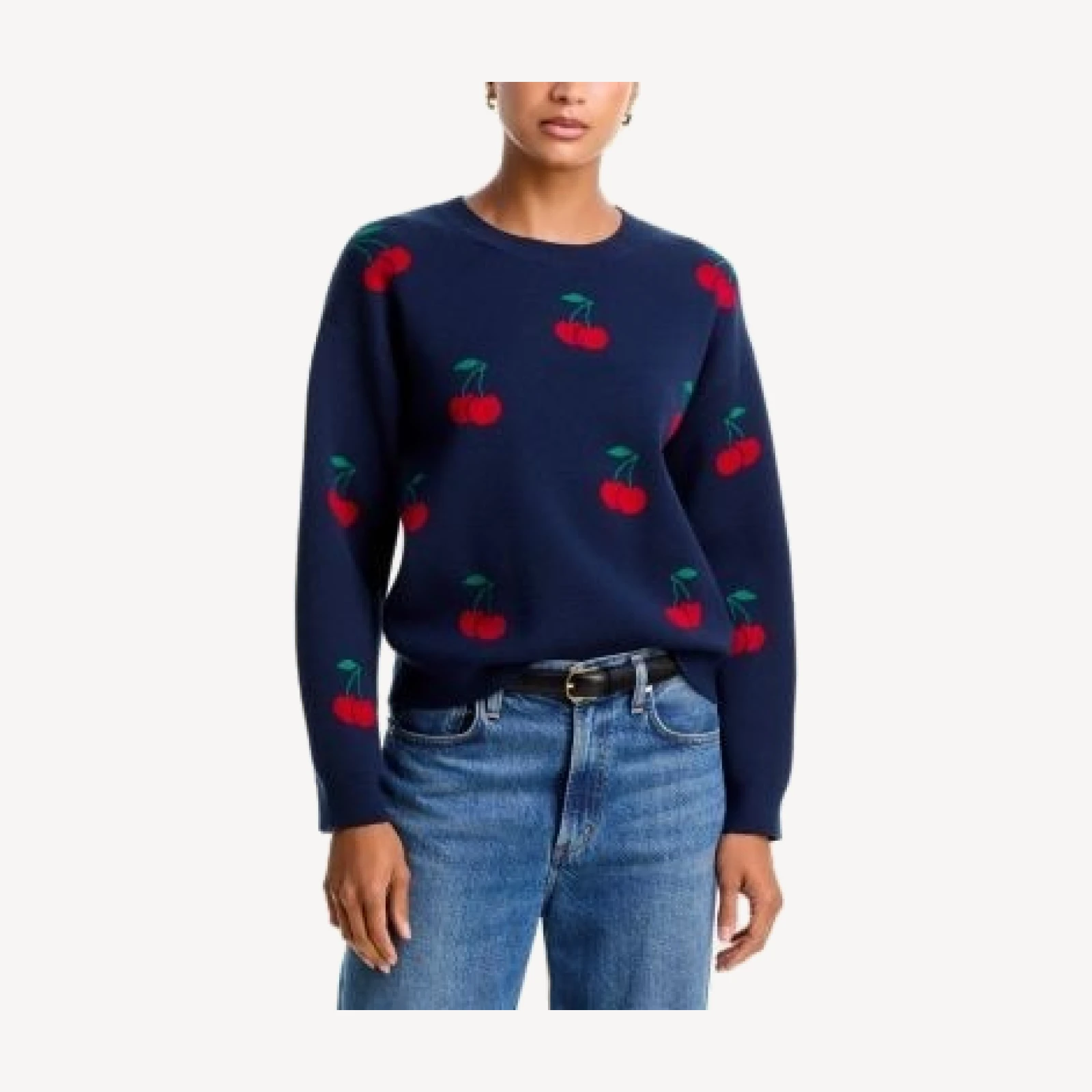 Aqua Cherry Crewneck Sweater - Exclusive