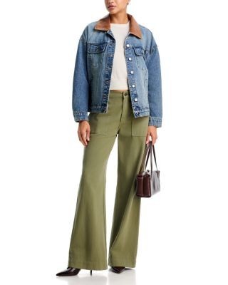 Aqua Contrast Collar Denim Jacket - Exclusive, photo 2