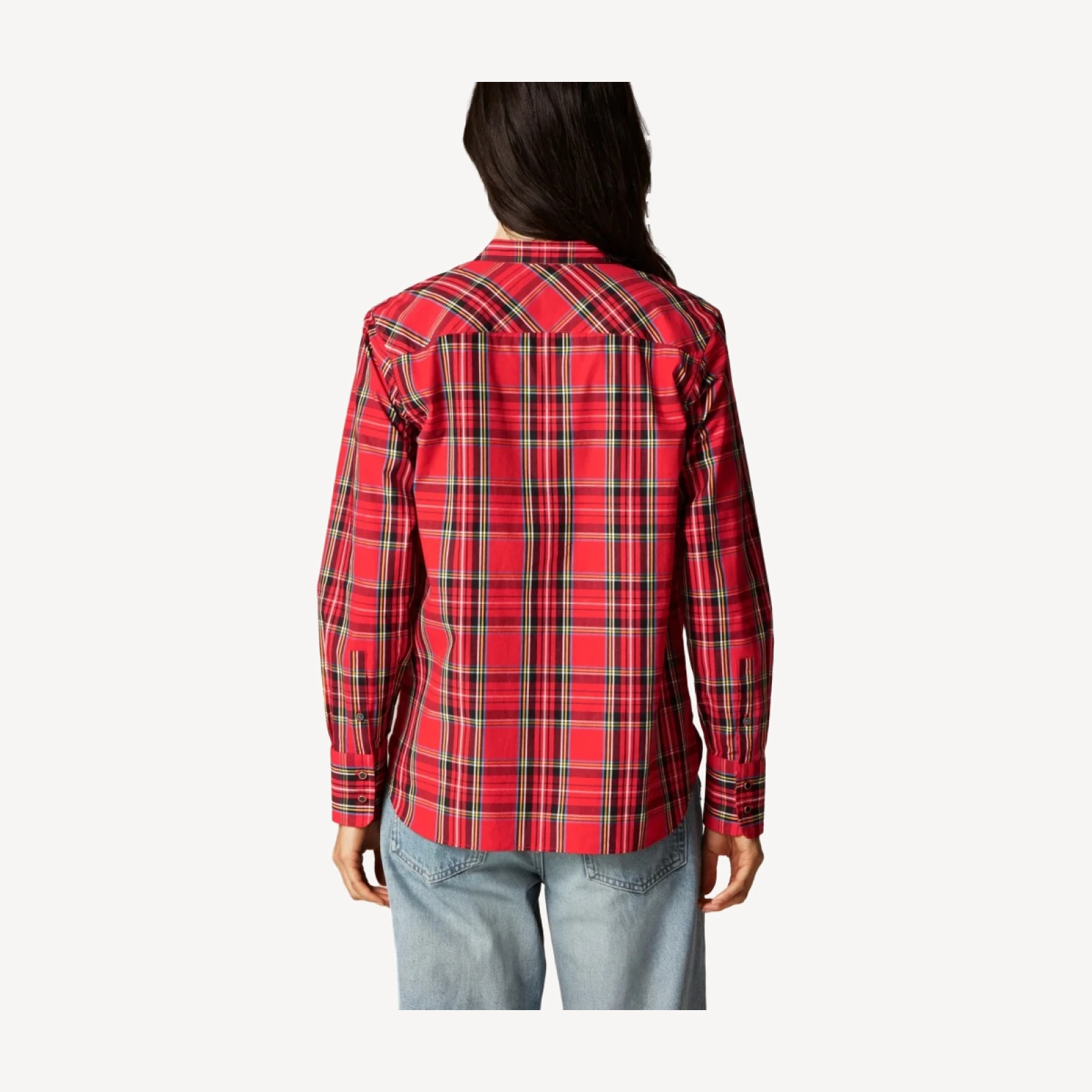 Jules tuxedo shirt in tartan cotton poplin