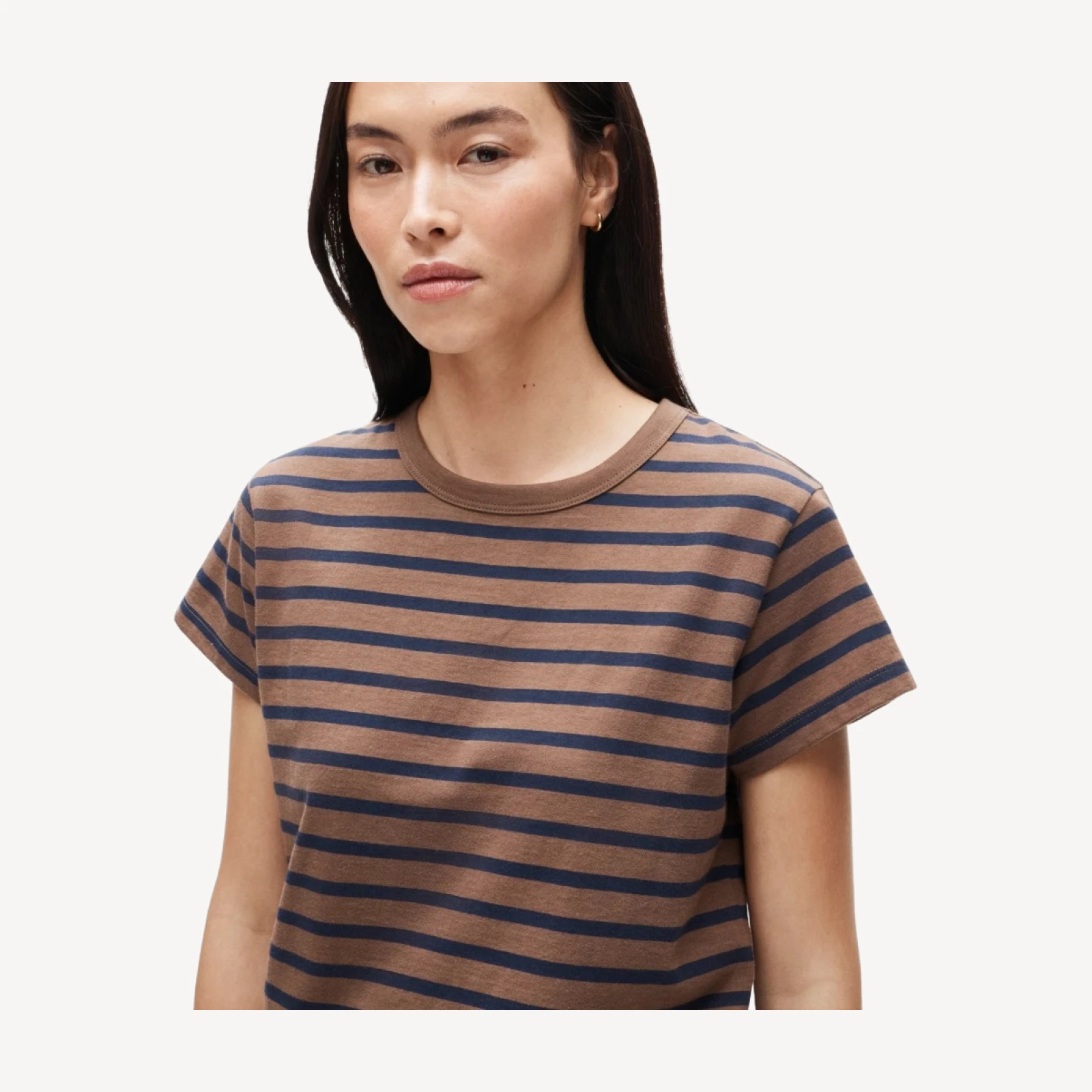 Boyfriend jersey classic-fit T-shirt in stripe