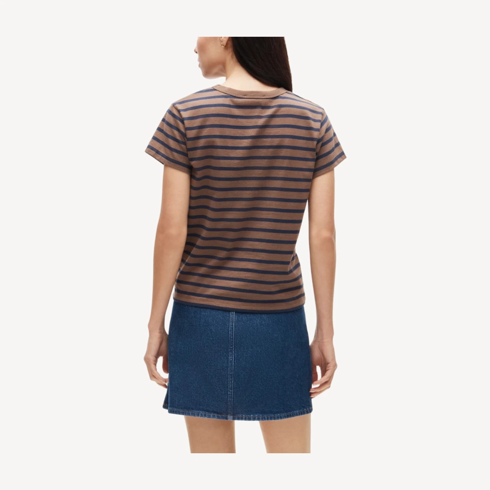 Boyfriend jersey classic-fit T-shirt in stripe