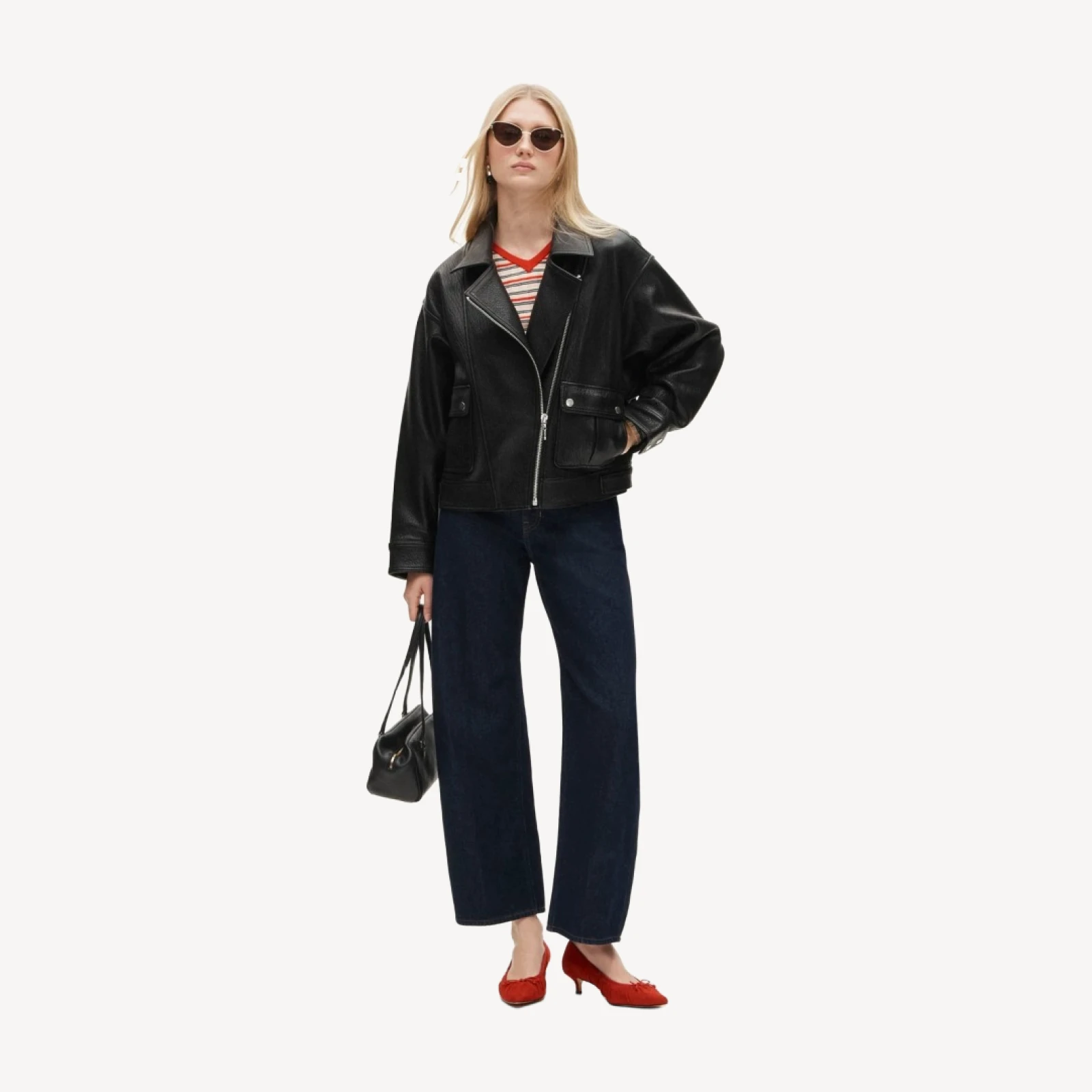 Collection leather motorcycle jacket