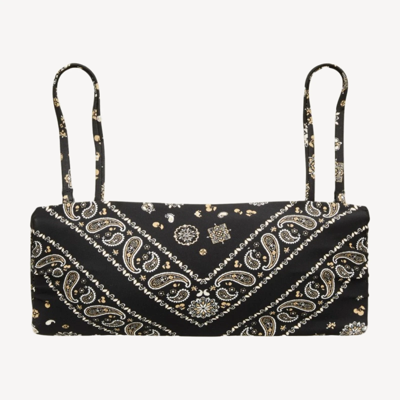 Bandeau bikini top in bandana-print Classic Sculpt™