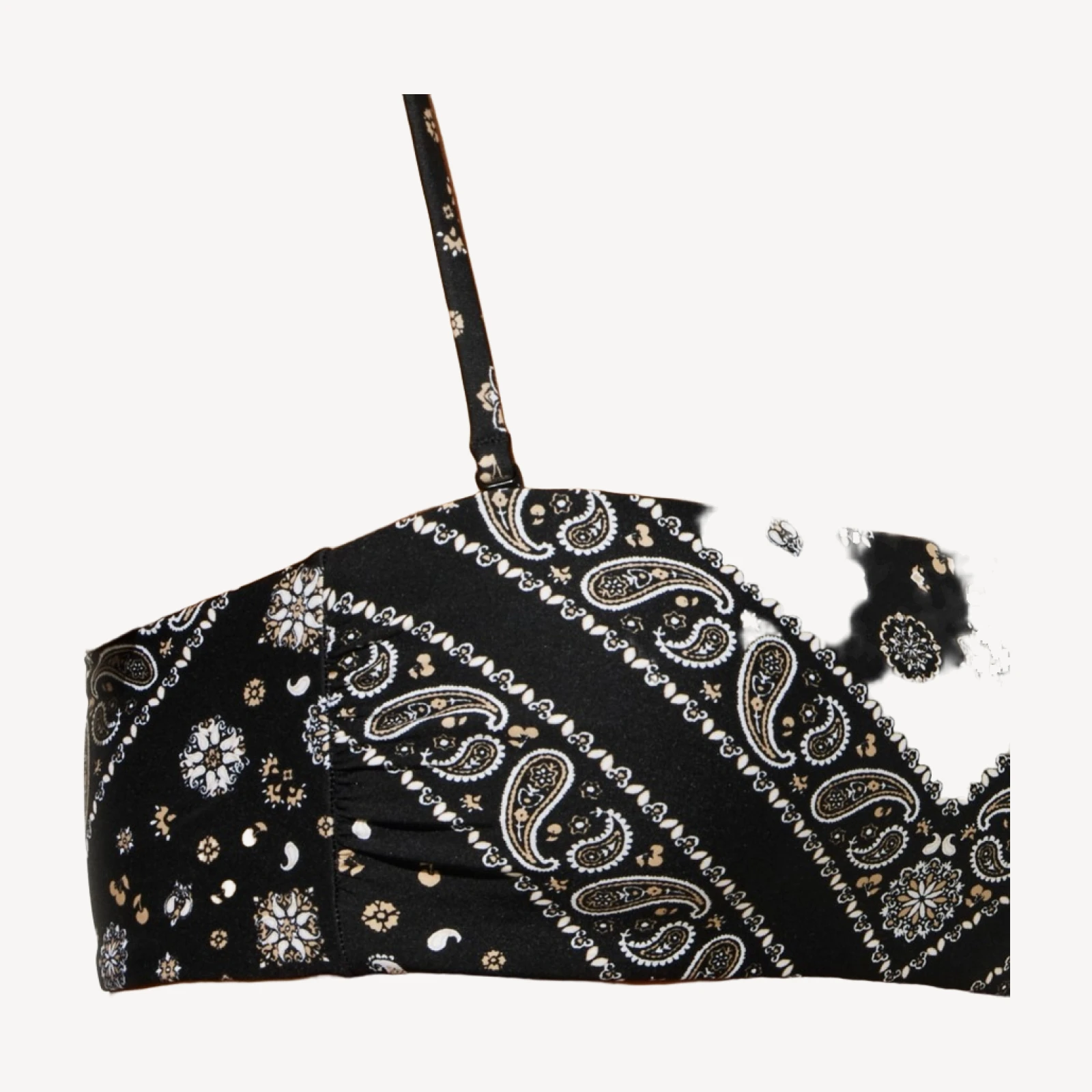 Bandeau bikini top in bandana-print Classic Sculpt™