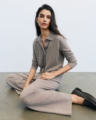 C by Bloomingdale's Cashmere Pull On Wide Leg Cashmere Pants, Exclusive