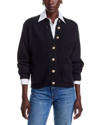 C by Bloomingdale's Cashmere Balloon Sleeve Mockneck Cashmere Cardigan - Exclusive