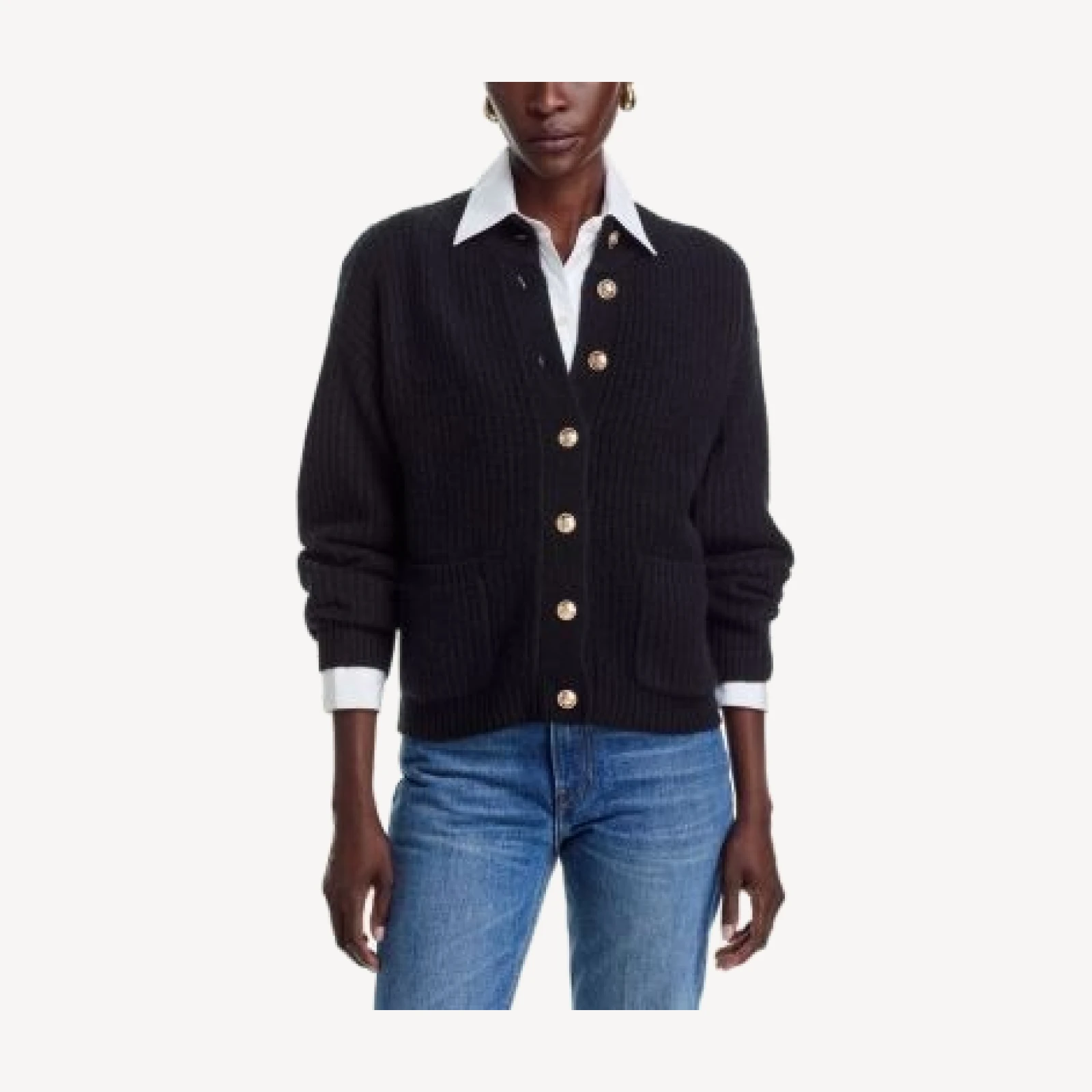 C by Bloomingdale's Cashmere Balloon Sleeve Mockneck Cashmere Cardigan - Exclusive