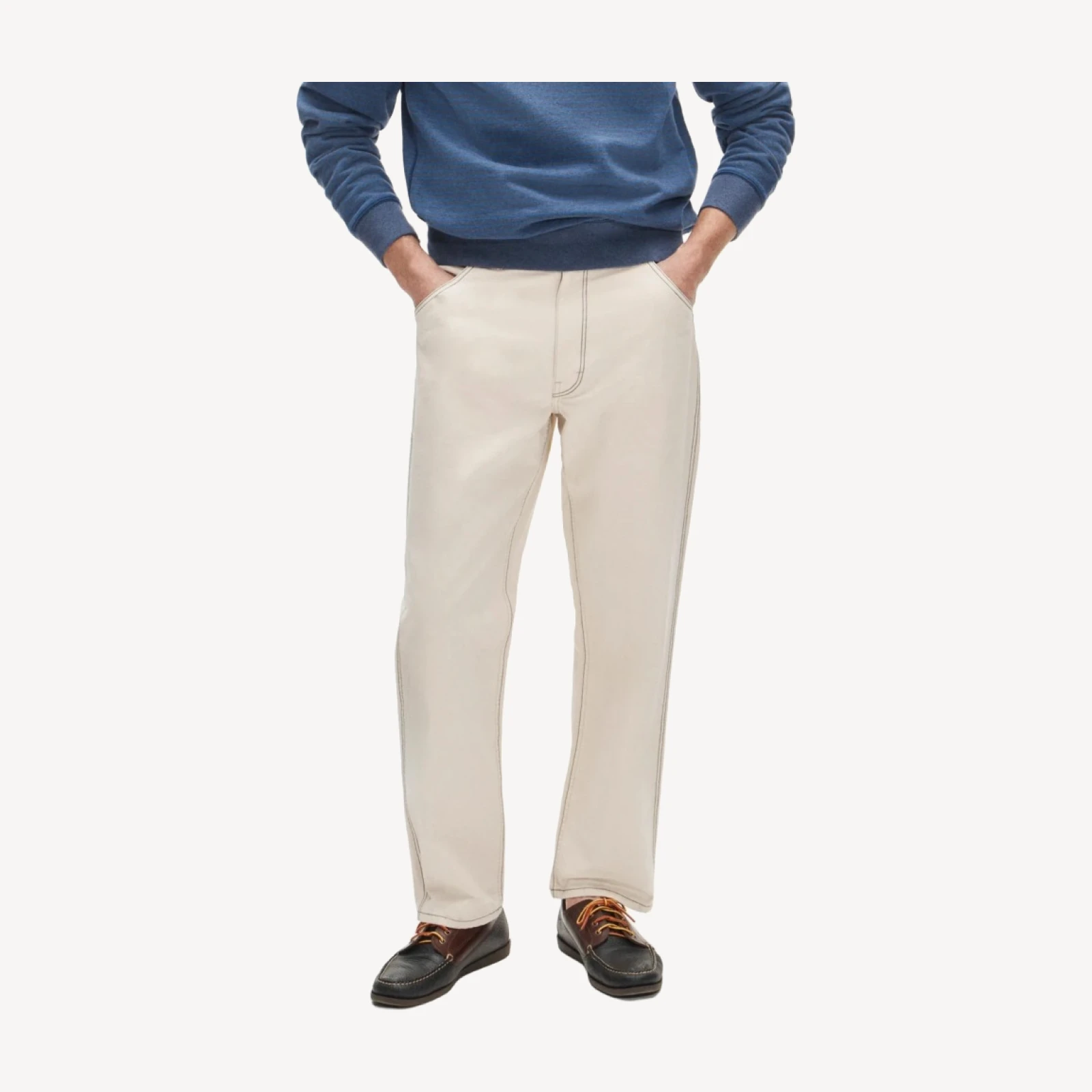 Wallace & Barnes carpenter pant in seeded canvas
