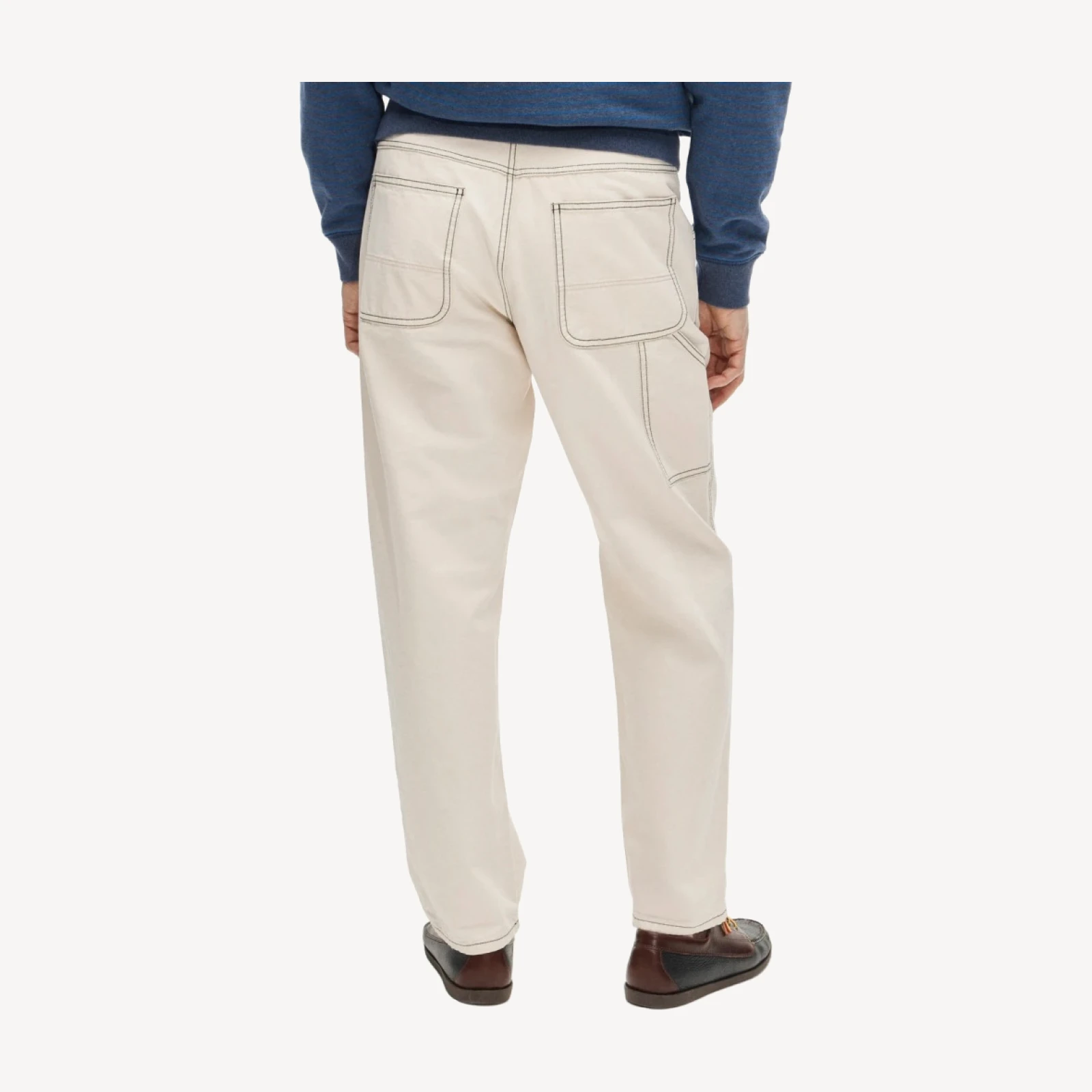 Wallace & Barnes carpenter pant in seeded canvas
