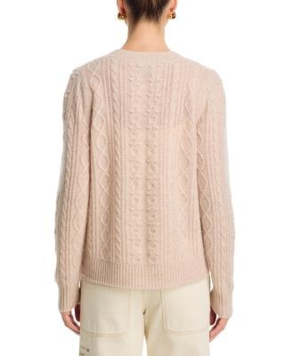 C by Bloomingdale's Cashmere High Low V Neck Allover Pom Cashmere Cardigan - Exclusive