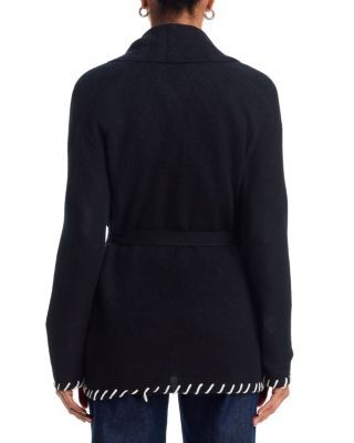 C by Bloomingdale's Cashmere Whipstitch Belted Cashmere Cardigan Sweater, Exclusive