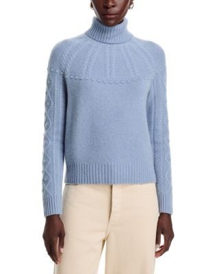 C by Bloomingdale's Cashmere Cable Turtleneck Cashmere Sweater - Exclusive