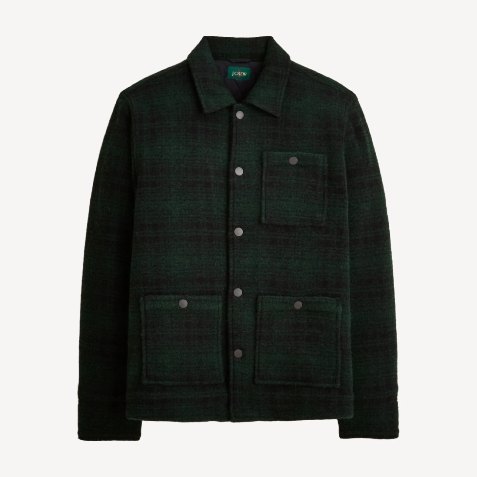Wool-blend sherpa fleece coverall jacket