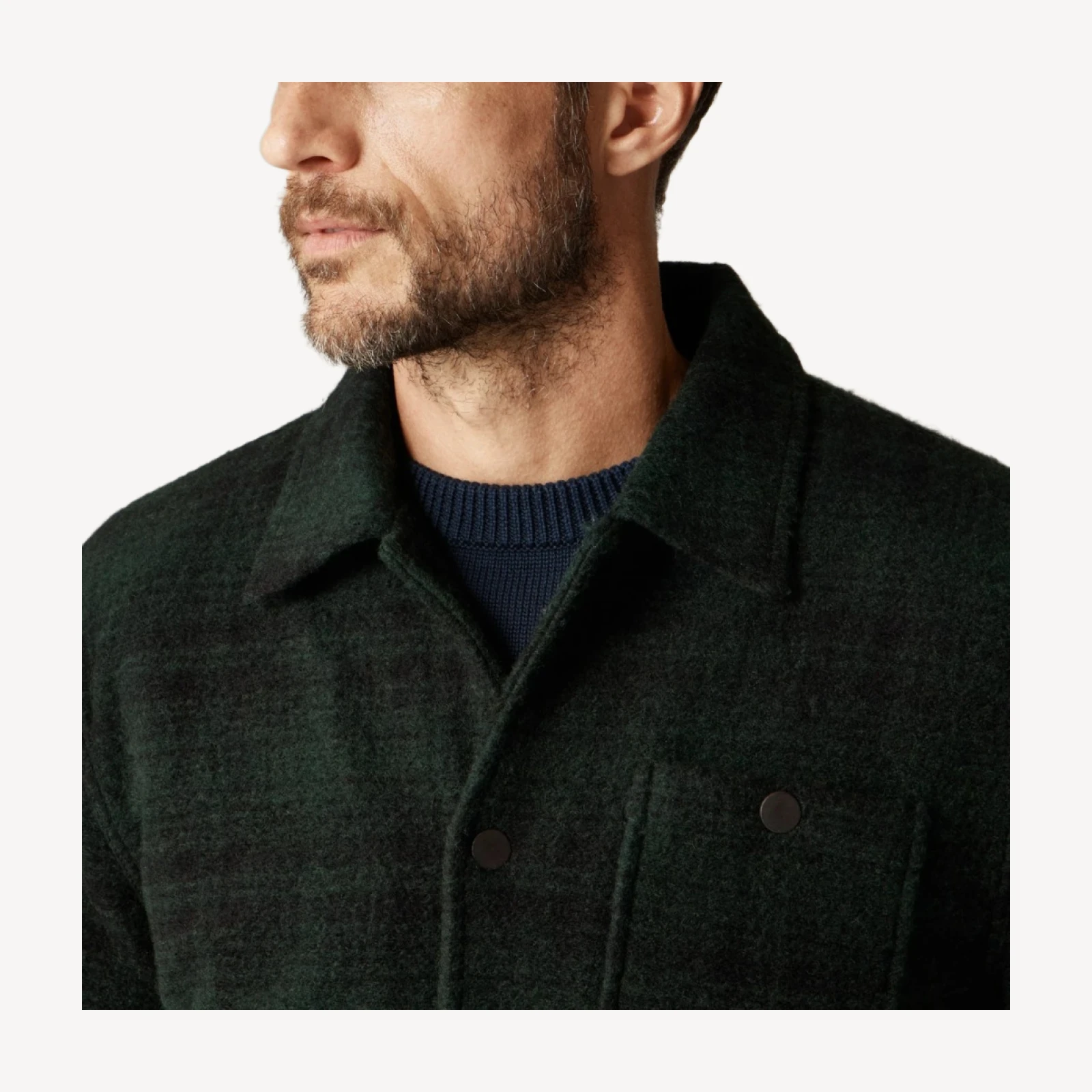 Wool-blend sherpa fleece coverall jacket