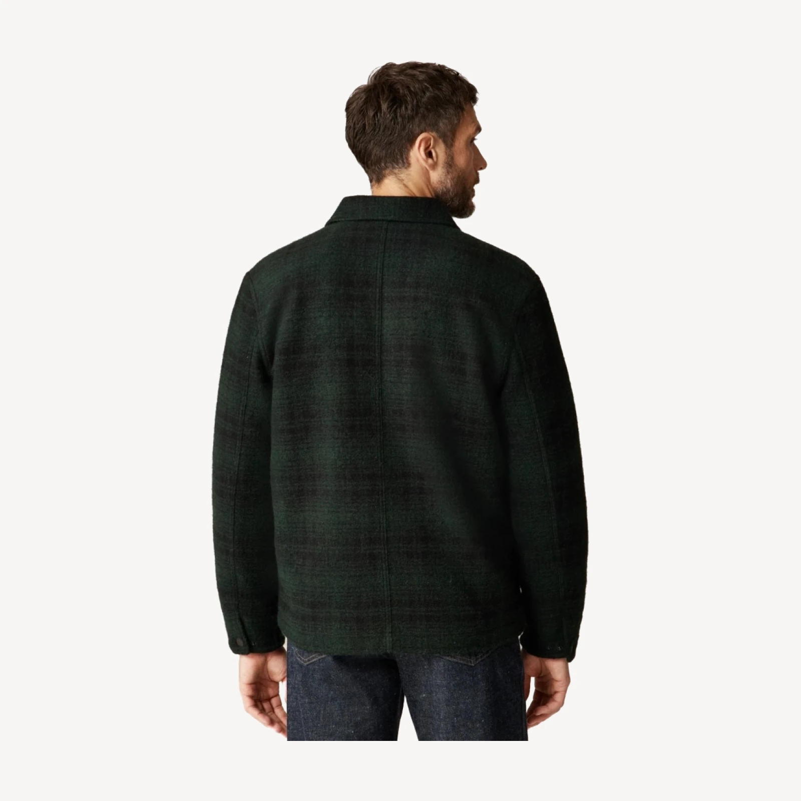 Wool-blend sherpa fleece coverall jacket