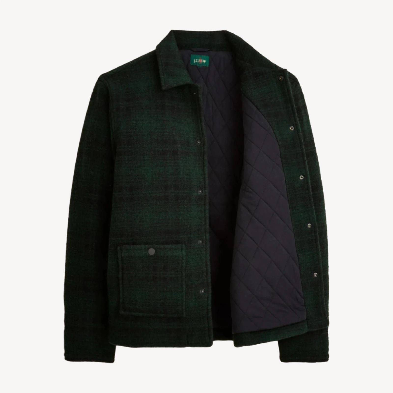 Wool-blend sherpa fleece coverall jacket