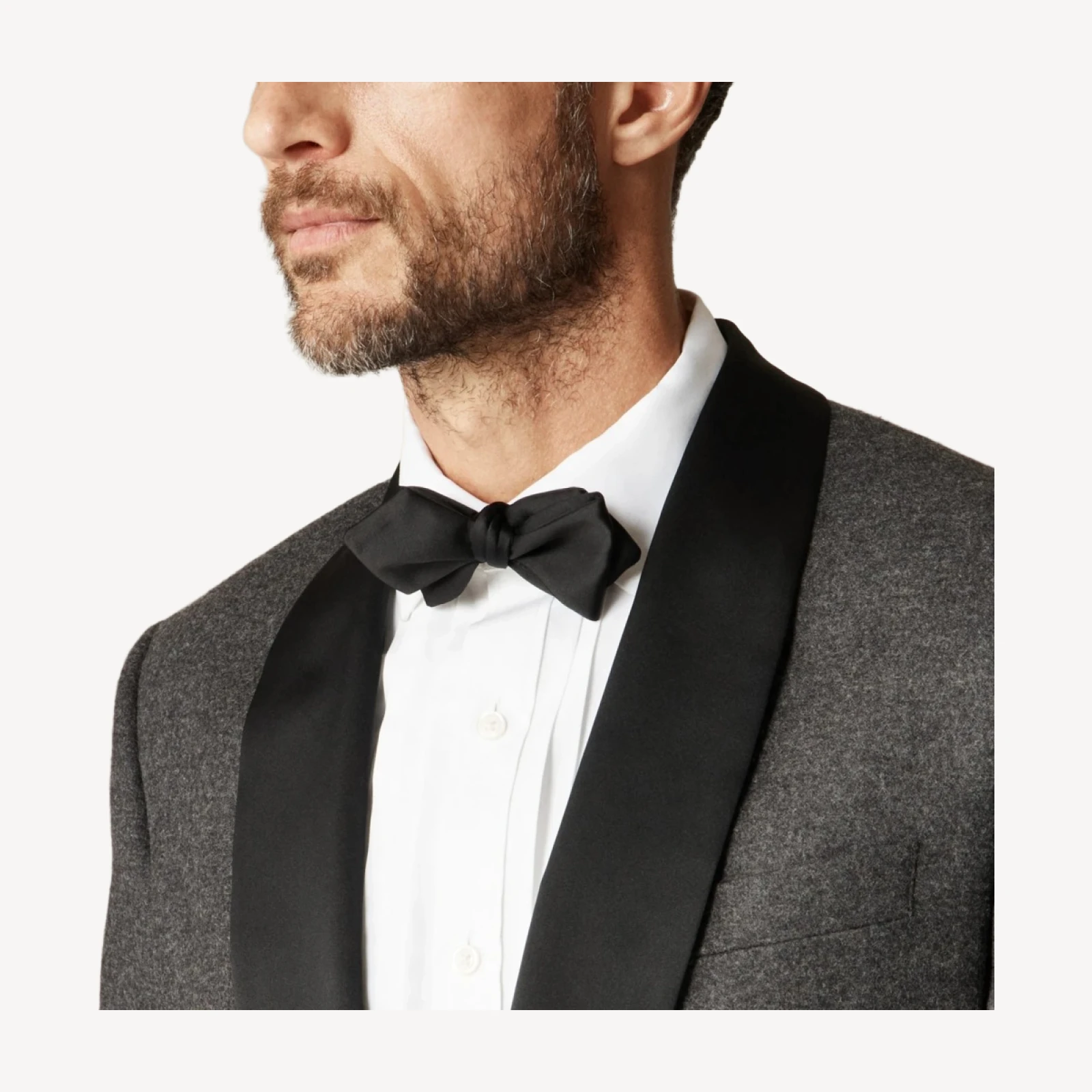 Limited-edition Relaxed-fit shawl-collar tuxedo jacket in English wool flannel