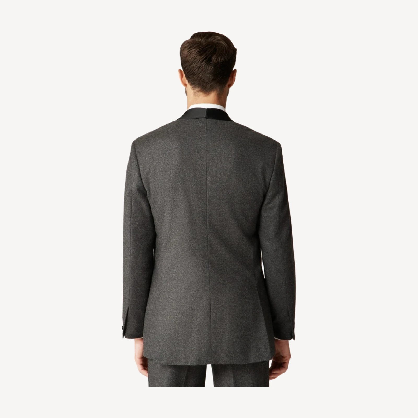 Limited-edition Relaxed-fit shawl-collar tuxedo jacket in English wool flannel