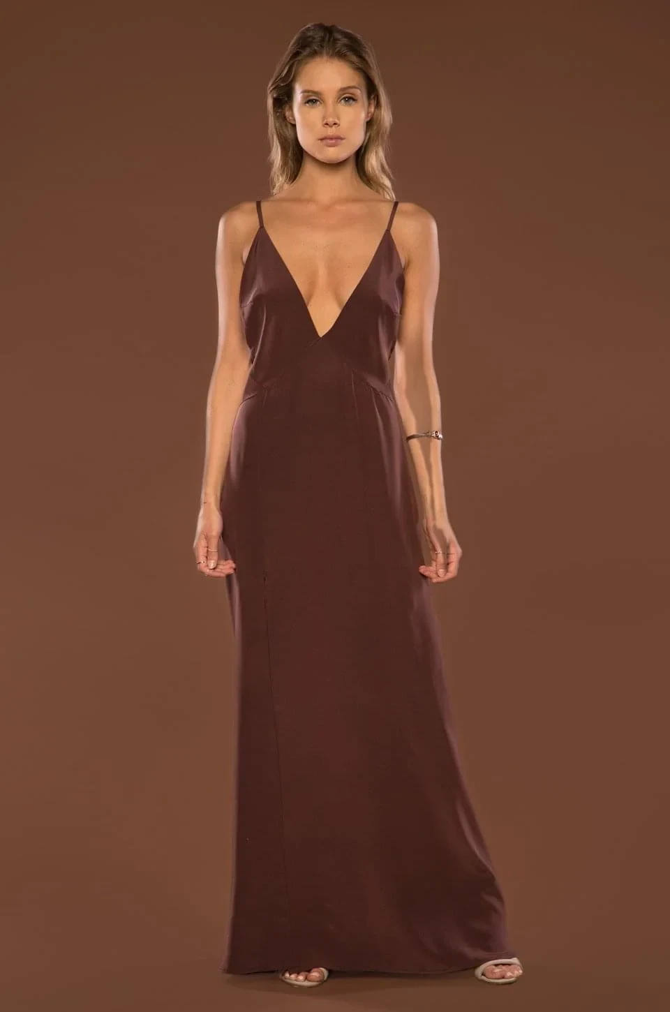 Pacino Gown - Black - Long Black Silk Dress