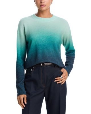 Aqua 100% Cashmere Brushed Ombre Crewneck Sweater - Exclusive