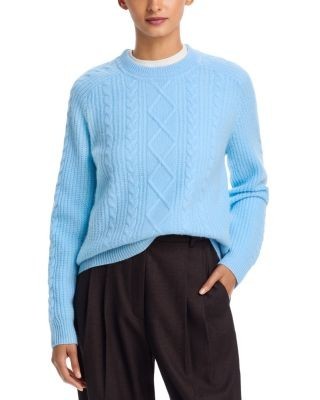 Aqua Cashmere Cable Knit Raglan Sleeve Sweater - Exclusive