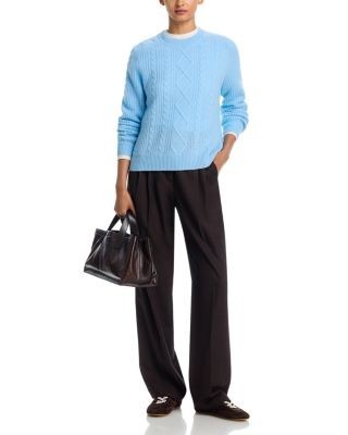 Aqua Cashmere Cable Knit Raglan Sleeve Sweater - Exclusive