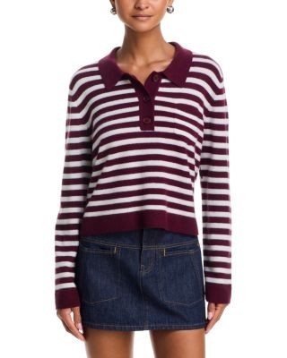 Aqua Cashmere 100% Cashmere Polo Sweater - Exclusive