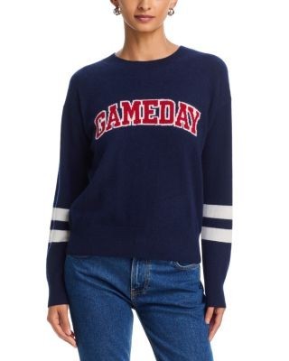 Aqua Cashmere Gameday Varsity Stripe Sweater - Exclusive