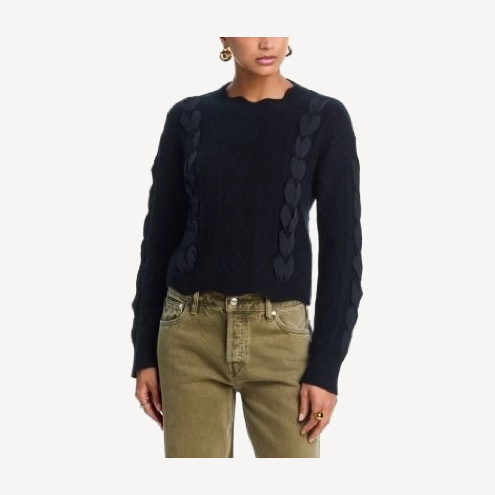 Aqua Cashmere Ribbon Crewneck Sweater - Exclusive