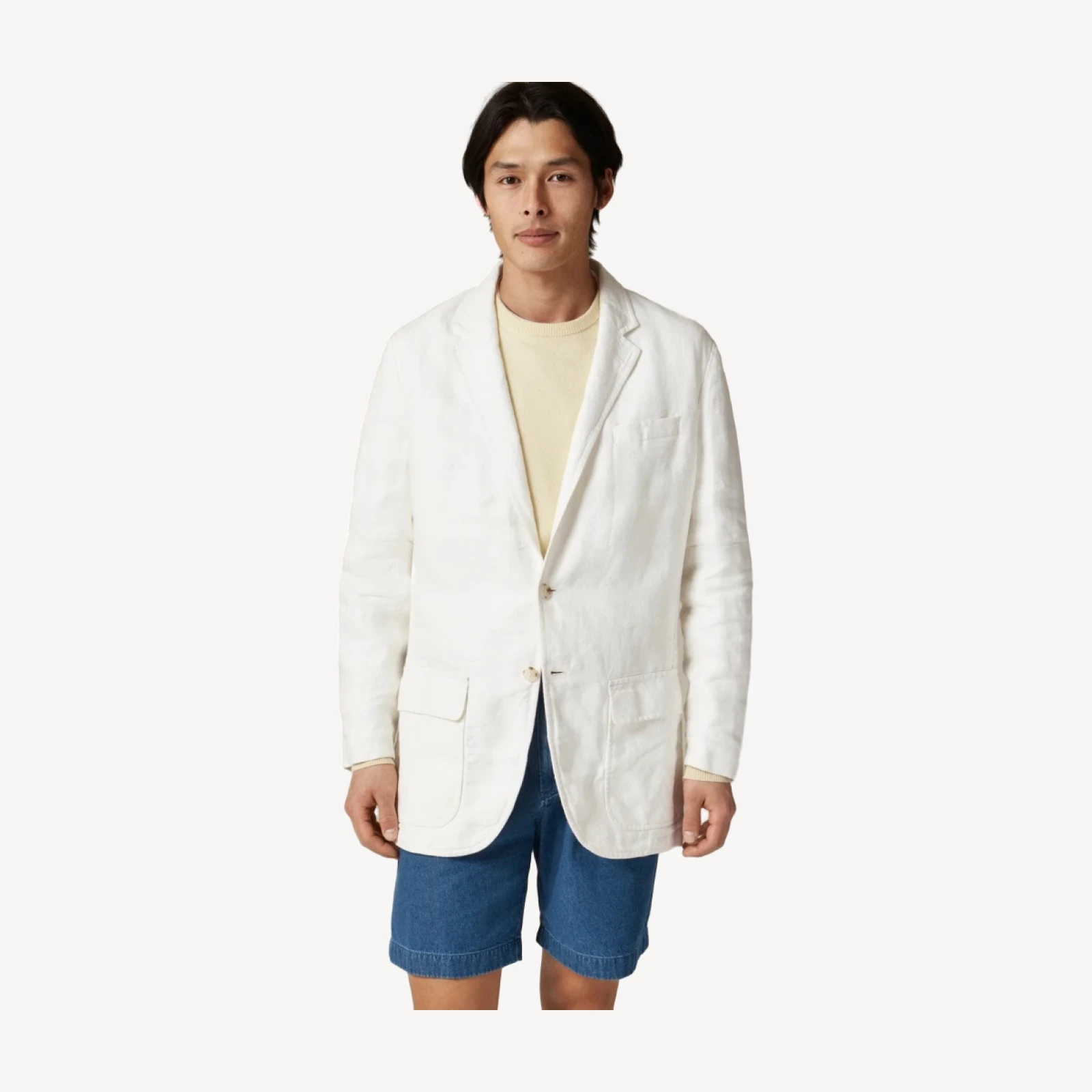 Big-fit suit jacket in Italian linen