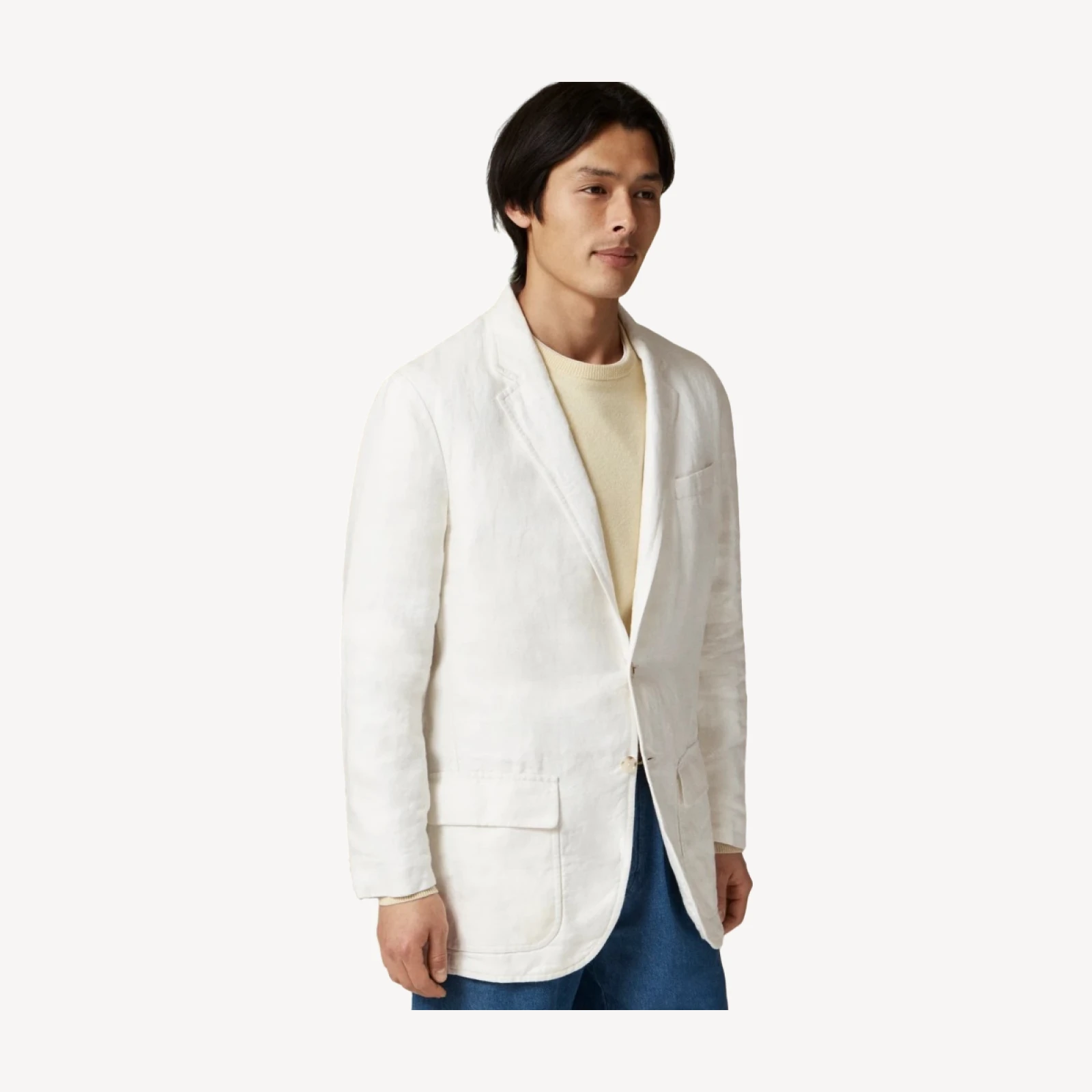 Big-fit suit jacket in Italian linen