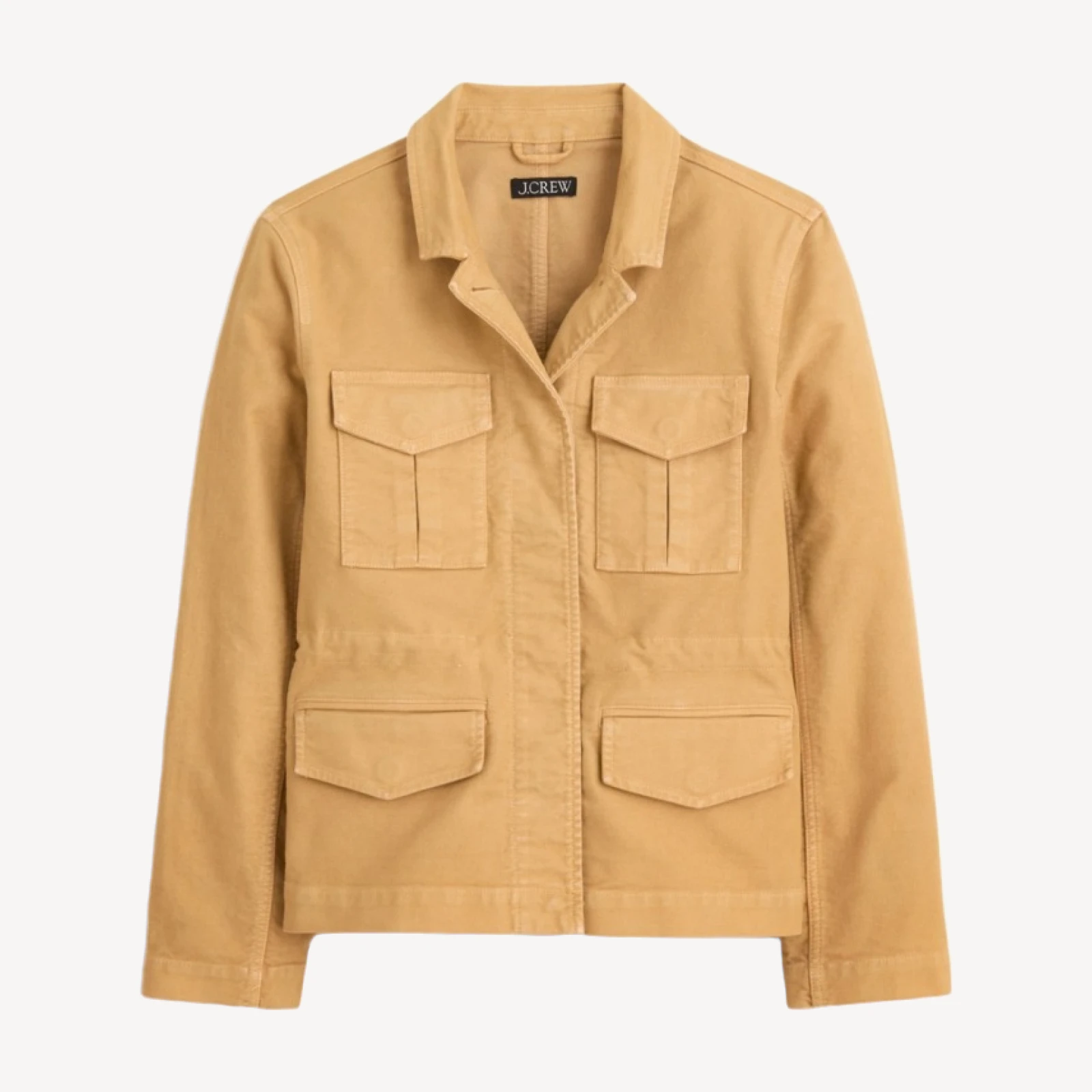 Utility chore jacket in brushed chino