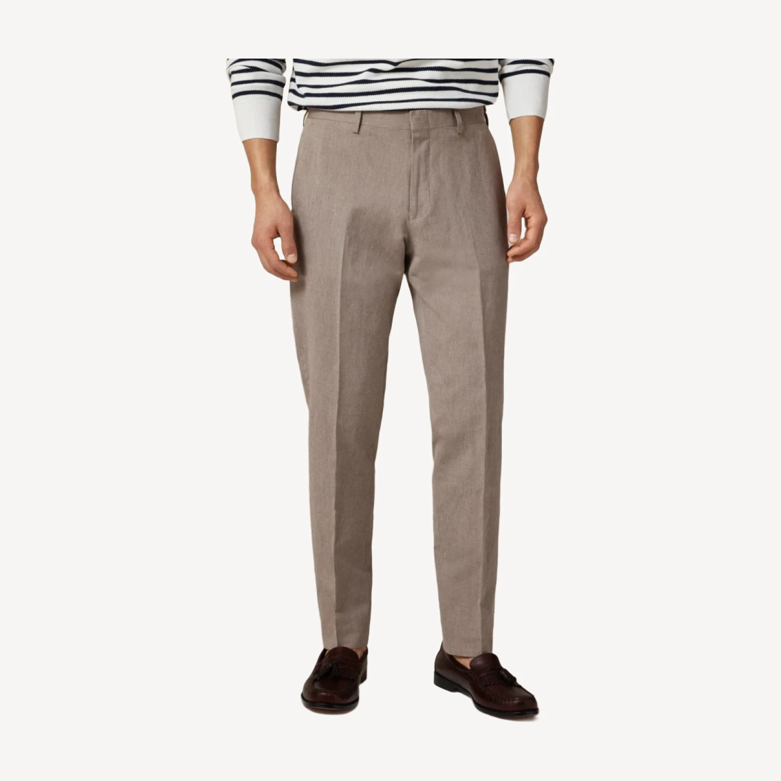 Ludlow Slim-fit suit pant in Irish cotton-linen blend