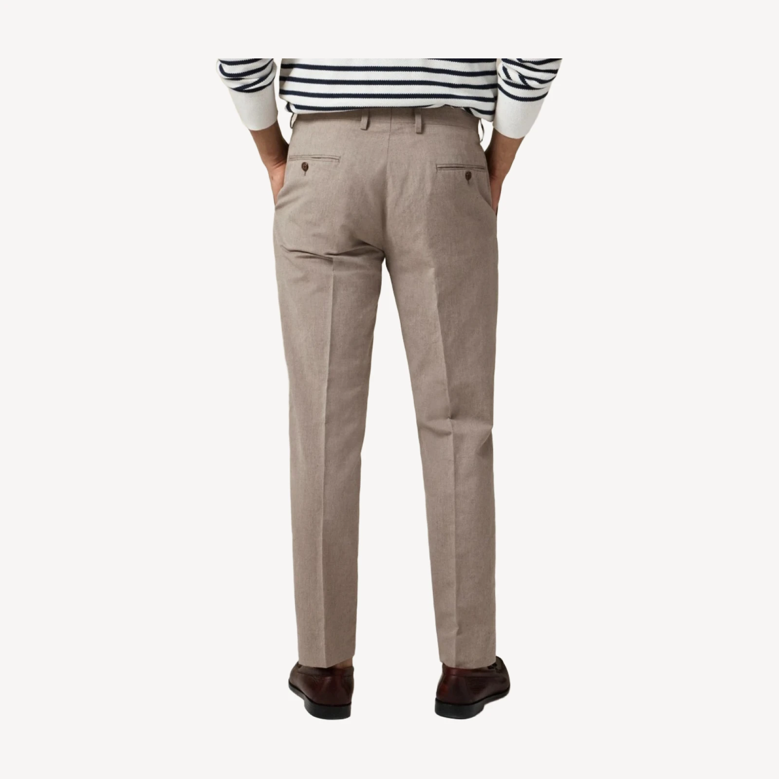 Ludlow Slim-fit suit pant in Irish cotton-linen blend