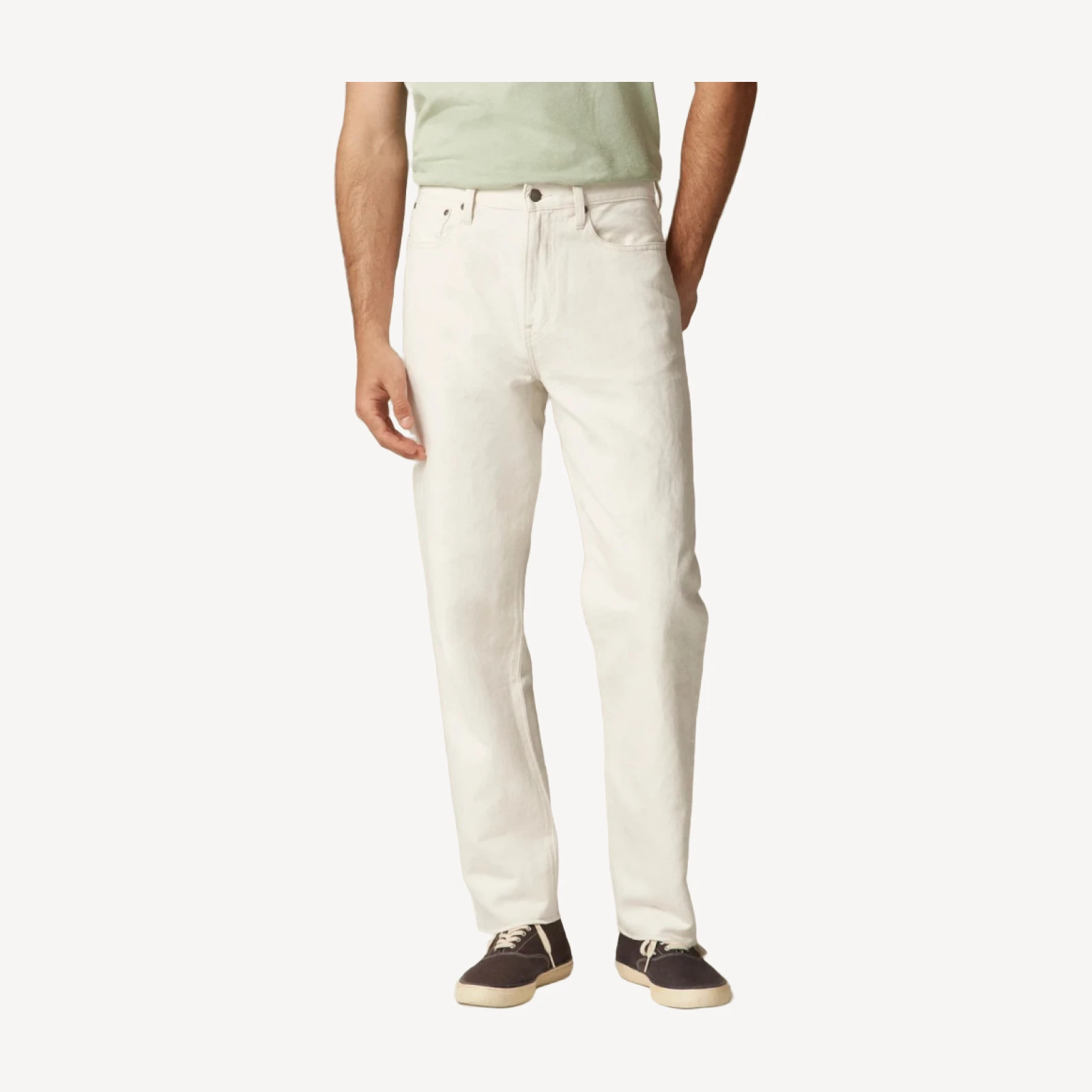 Classic summerweight jean in cotton-linen blend