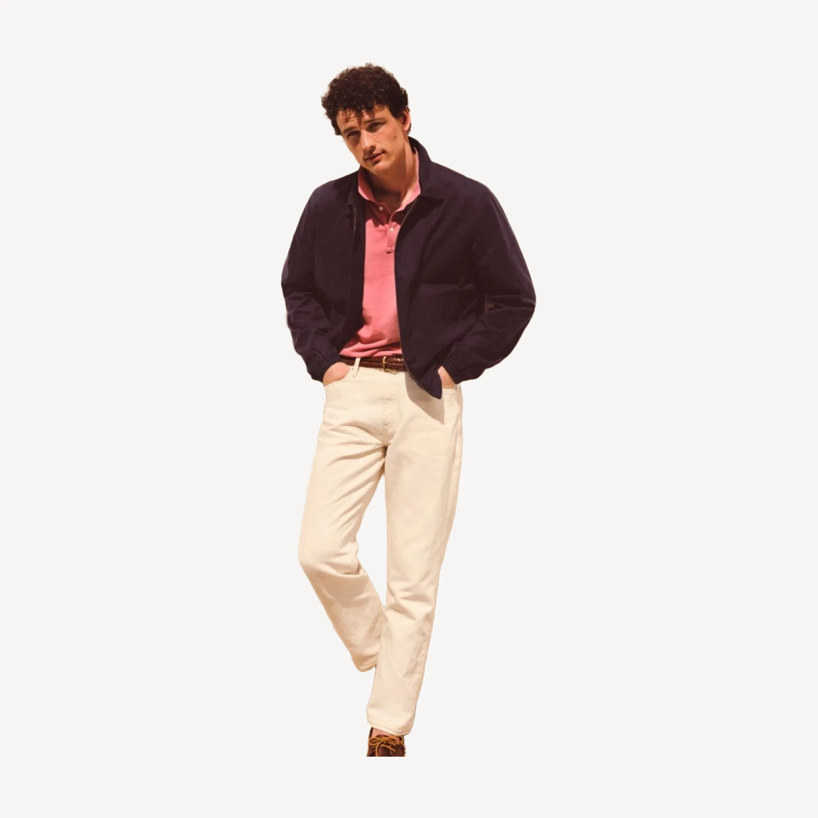 Classic summerweight jean in cotton-linen blend