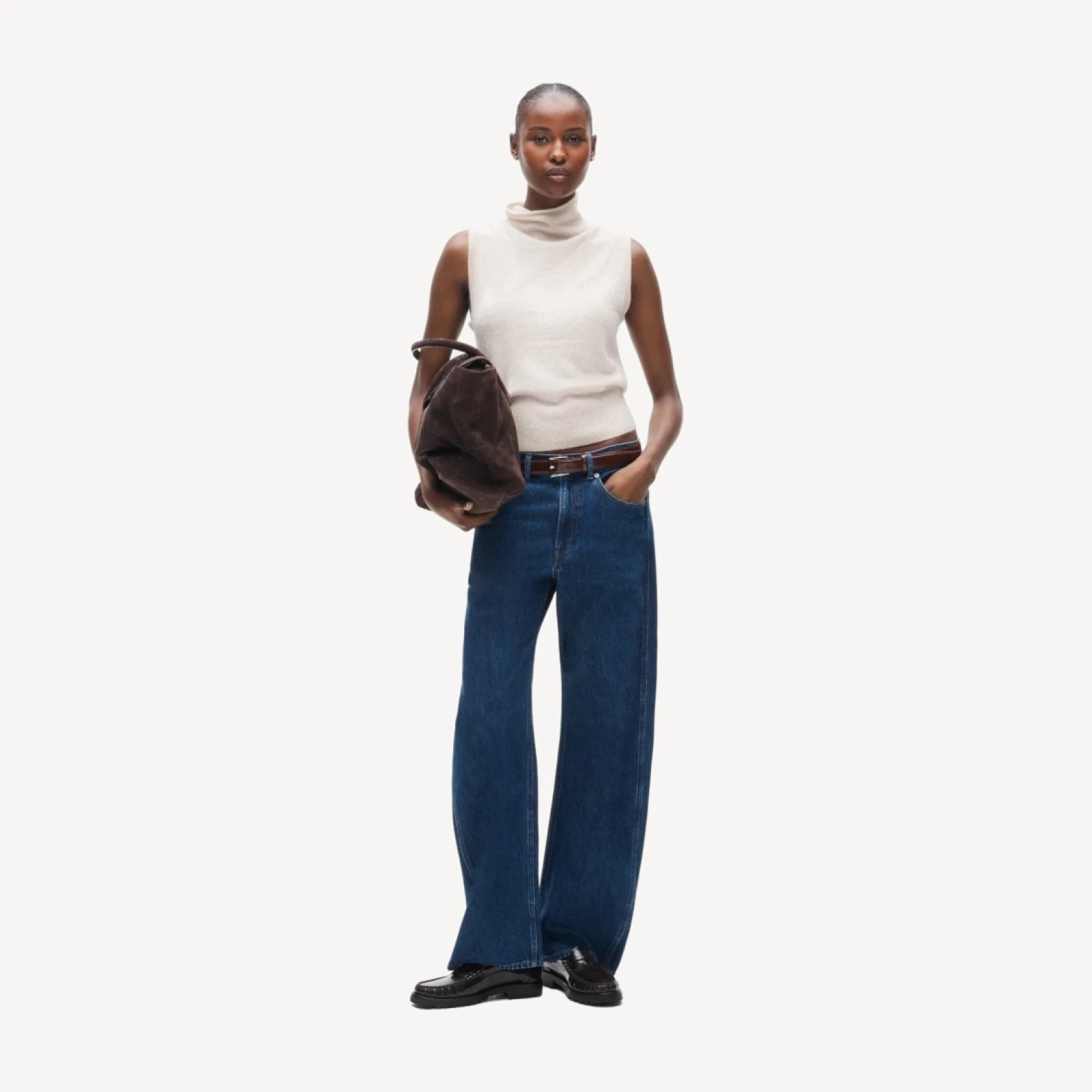 Cashmere turtleneck sweater shell
