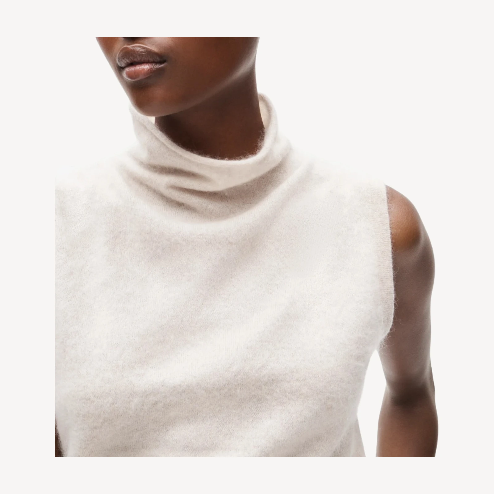 Cashmere turtleneck sweater shell