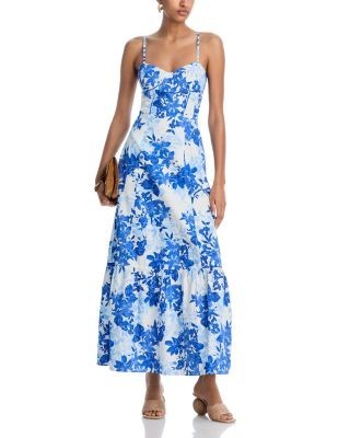 Aqua Corset Maxi Dress - Exclusive