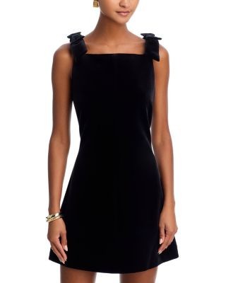 Aqua Velvet Mini Dress - Exclusive