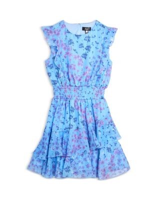 Aqua Girls' Ruffled Mini Dress, Little Kid, Big Kid - Exclusive