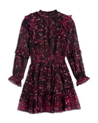 Aqua Girls' Long Sleeve Smocked Dress, Big Kid - Exclusive