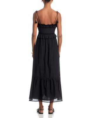 Aqua Ruffle Lace Midi Dress - Exclusive