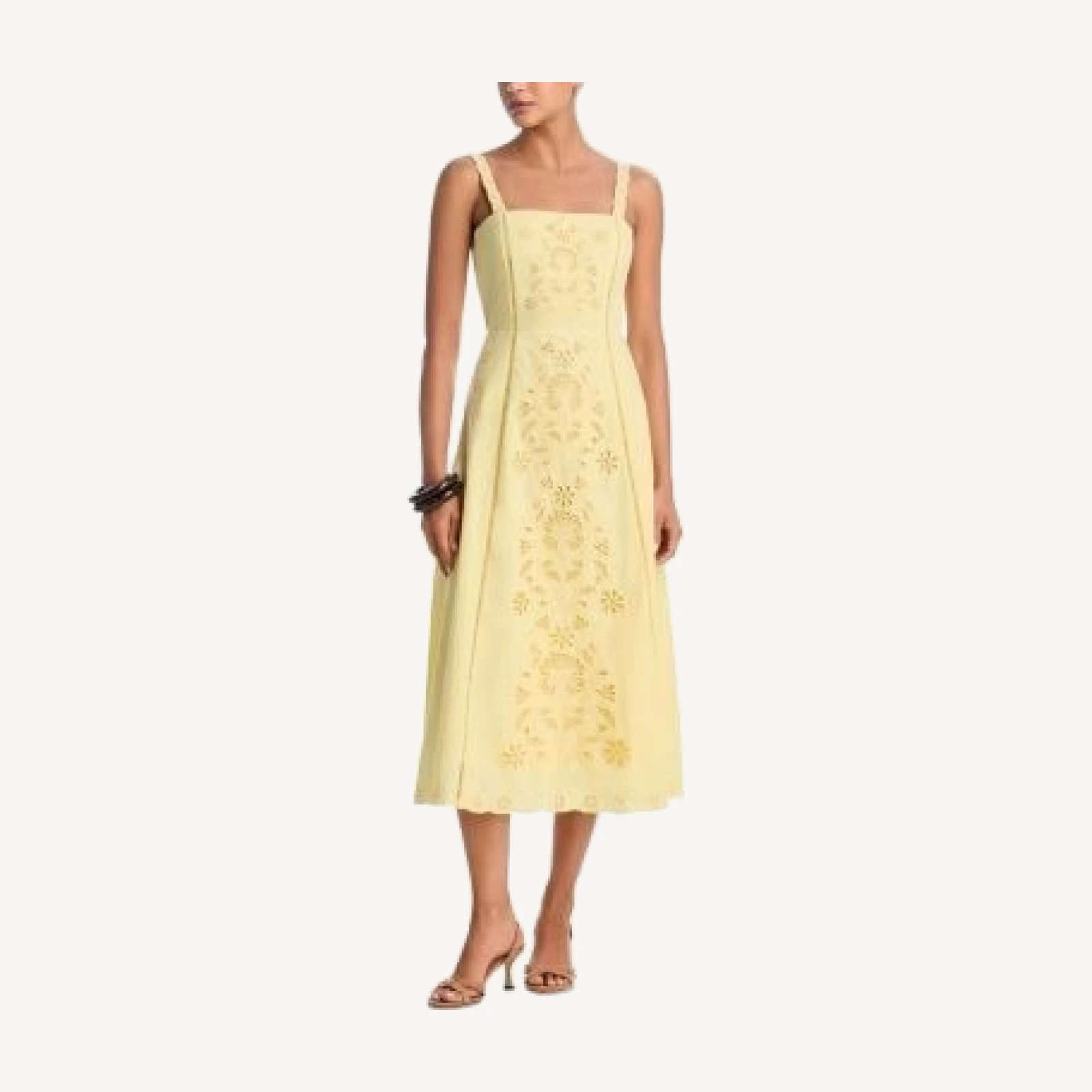 Aqua Embroidered Midi Dress - Exclusive